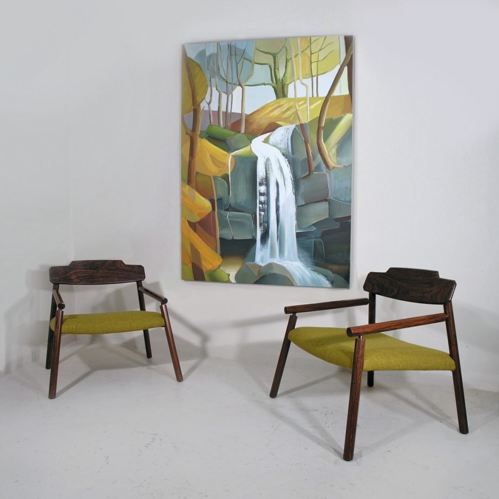 Italian rosewood armchairs