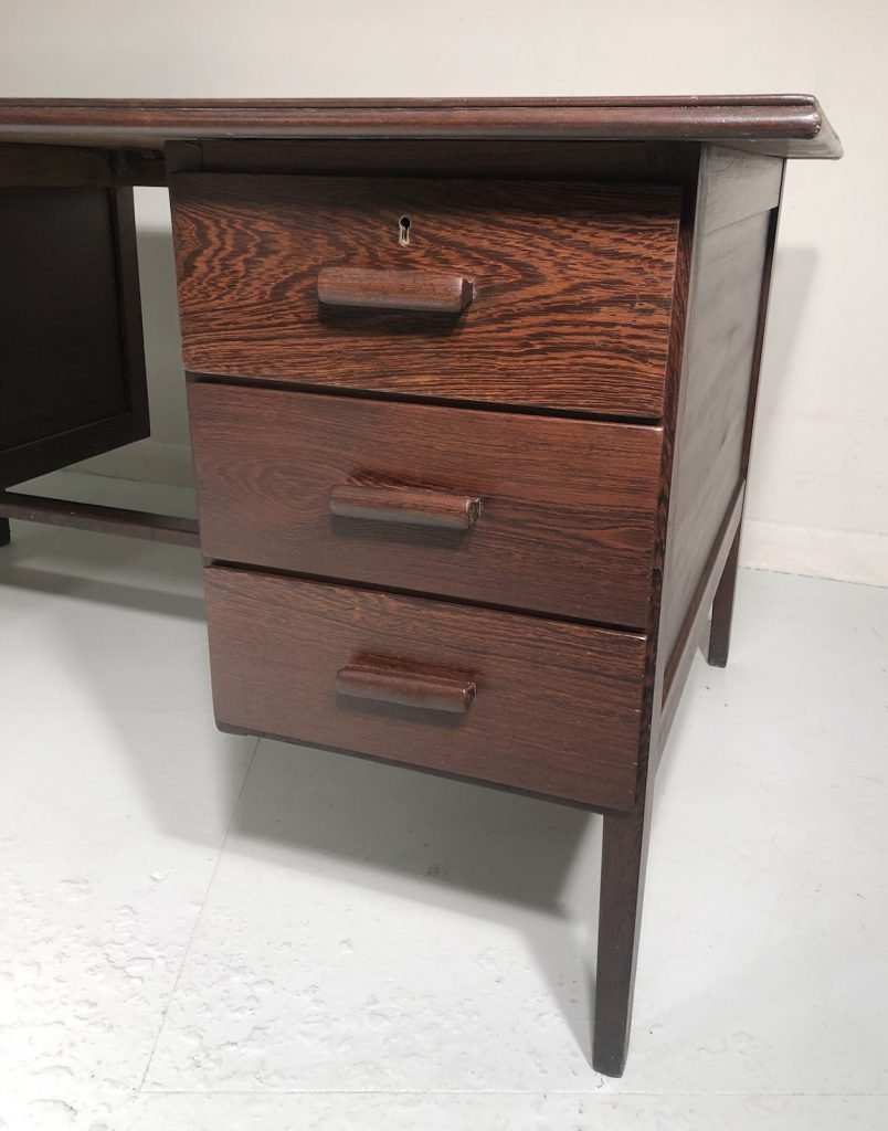 1950s Partridge Wood Desk - like rosewood - solid wood - South African