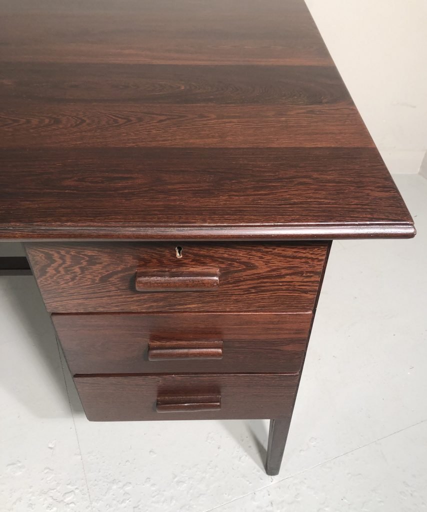 1950s Partridge Wood Desk - like rosewood - solid wood - South African