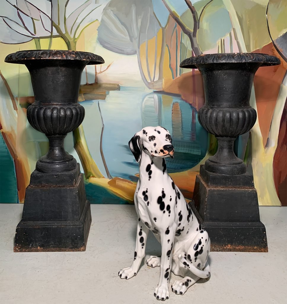 Large Victorian urns